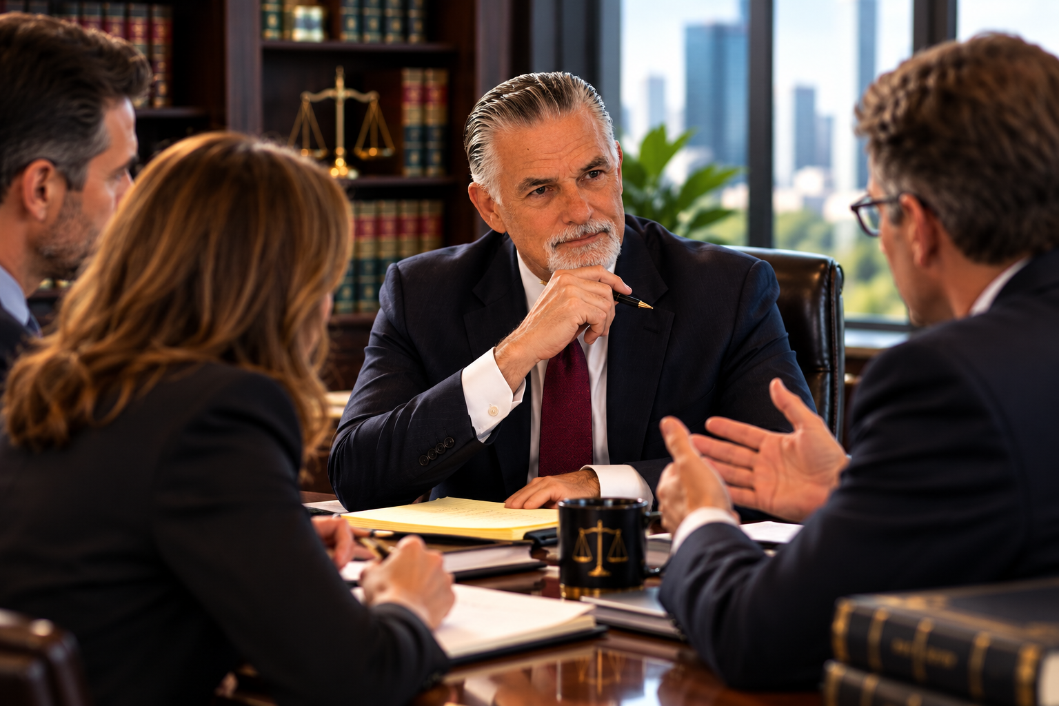 James Wittmack listening attentively to attorneys describing their firm's mission-critical issues